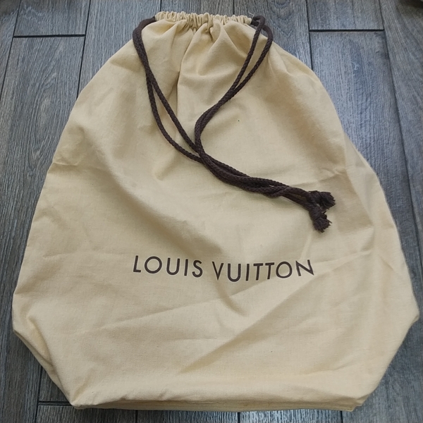 程度良（送料込）■ルイ・ヴィトン 大サイズ 51×43×16cm 巾着 保存袋 麻・ガーゼ LOUIS VUITTON