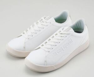 {2024 year spring summer } Le Coq shoes spike less model (QQ1XJB02) white × gray (25cm)