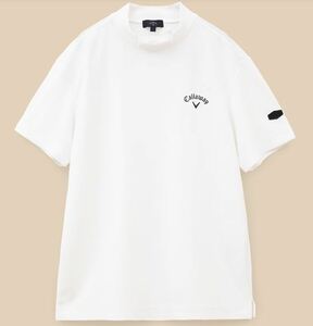 《2024年春夏》【ゆうパケット対応】キャロウェイ C24134126 半袖モックネックシャツ（1030）白（M)