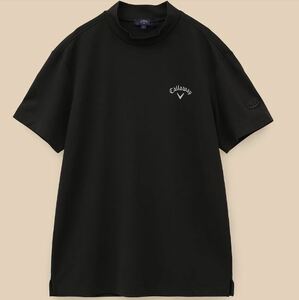 《2024年春夏》【ゆうパケット対応】キャロウェイ C24134126 半袖モックネックシャツ（1010）黒（L)