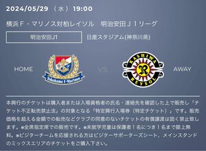  Yokohama F* Marino svs Kashiwa Ray soru*5 month 29 day * Nissan Stadium * back side designation seat pair *QR ticket * regular price and downward 