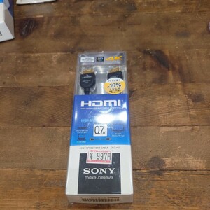 k519.13 SONY（ソニー）4K対応HDMIケーブル「DLC-HJ7」（0.7ｍ） HDMI ブラック