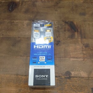 k519.14 SONY（ソニー）4K対応HDMIケーブル「DLC-HJ7」（0.7ｍ）ホワイト HDMI