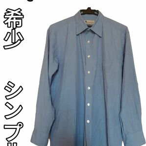 希少 Aqua scutum ヴィンテージ古着 日本製 ハミルトン ブルー 青 長袖シャツ 古着