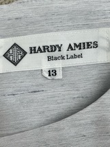 (J05119) ハーディエイミス HARDY AMIES フォーマル トリアセ混ノースリーブマキシ丈ワンピース 大きいサイズ 13AR ライトグレー系_画像2