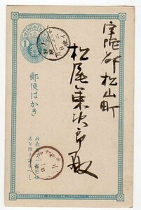 Art hand Auction Postal de año nuevo, 1 moneda koban, Yamato, Miwa, 23.1.2.I → Yamato, matsu (montaña), Japón, Sellos regulares, otros