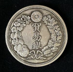 ◆ 貿易銀 明治8年 古銭 近代 貨幣 通貨 骨董