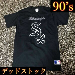 90's USA製 未使用 デッドストック ボストン ホワイトソックス Tシャツ 黒 ヴィンテージ 90年代 BOSTON WHITE SOX TEE DEADSTOCK VINTAGE