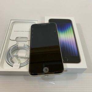 新品　バッテリー100% iPhone SE 第3世代　Apple NMYG3J/A 128GB 判定- 箱別物　（0）