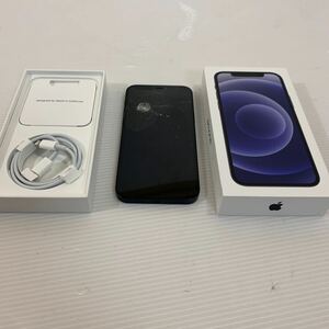 iPhone 12 MGHN3J/A ブラック Apple ジャンク品　初期化済　判定○ （05.30）