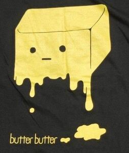 BUTTER BUTTER Tシャツ M ユニセックス バター キャラクター バンドTシャツ