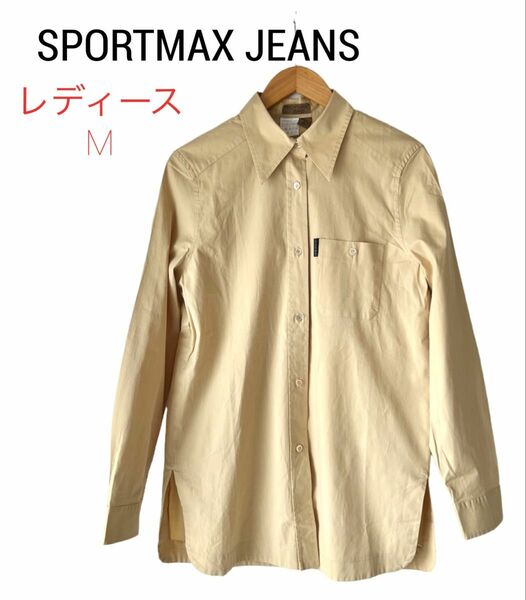 SPORTMAX JEANS スポーツマックス ライトベージュデザインシャツ Sweatshirts SIZE M