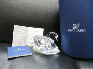 *76702 прекрасный товар SWAROVSKI Swarovski украшение произведение искусства crystal лебедь s one L размер 010005