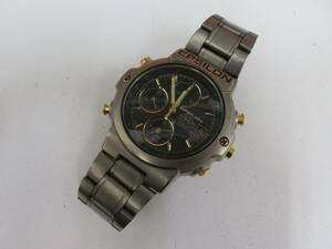 !!76126 SEIKO ALBA EPSILON Y182-6A80 wristwatch immovable Seiko chronograph!!