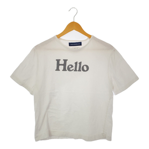 MADISONBLUE マディソンブルー HELLO CREW NECK TEE Tシャツ トップス カットソー 03 ホワイト HELLO ロゴプリント クルーネック