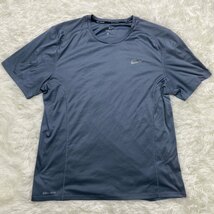 1円～　I-1　60　NIKE　ナイキ　Tシャツ　カットソー　ブルー系　スポーツウェアー　RUNNINNG　サイズXL　DRI-FIT　ポリエステル_画像1