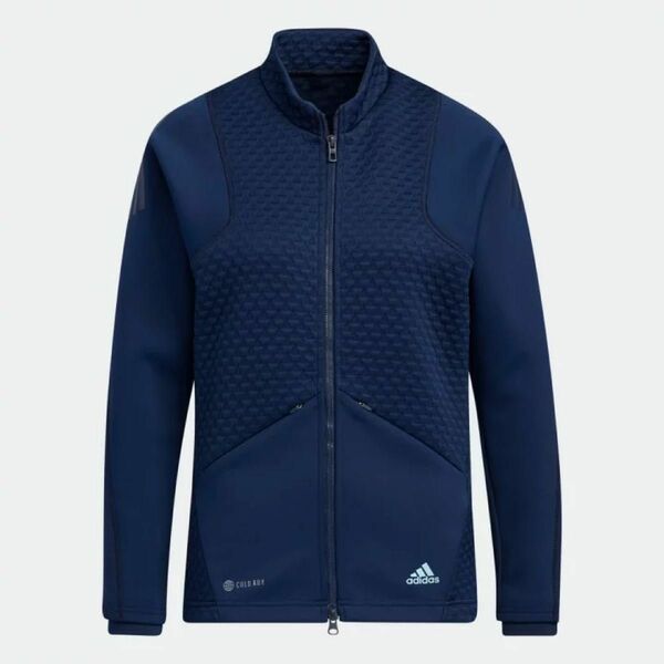 アディダス adidas ゴルフ COLD. RDY ファブリックミックス 長袖フルジップジャケット レディース ジャケット 青