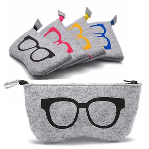 ポータブル眼鏡ケース1p全5色 眼鏡ケース ケース ボックス 収納 プリント メガネマーク ポーチ バッグ ポータブル 収納ケース