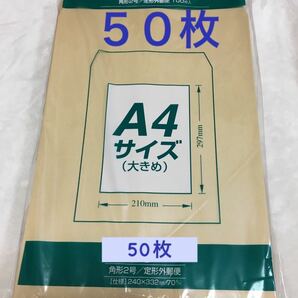 【送料無料】A4 封筒 50枚 角形2号 茶封筒