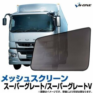 網戸 スーパーグレート/スーパーグレートV トラック用品 日除け 虫除け メッシュスクリーン 防虫ネット 左右 在庫品 定形外 送料無料