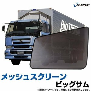 網戸 UD ビッグサム ※左右対称窓車用 トラック用品 日除け 虫除け メッシュスクリーン 防虫ネット 左右セット 在庫品 定形外 送料無料