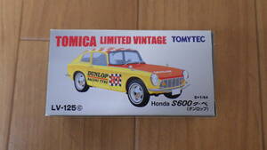 【トミカリミテッド】ヴィンテージ TLV-125c Honda S600クーペ ダンロップ 中古　TOMYTEC トミカ TOMICA LIMITED
