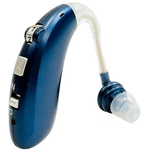 (A) 国内正規品 Z-360 ブルー 集音器 軽量 充電式 左右両用 耳掛け ノイズキャンセリング 取説付 高齢者 ワイヤレス