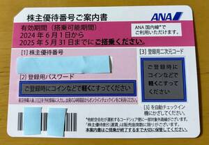 ANA　株主優待券１枚　有効期限2025年5月31日まで　ゆうパケットで発送