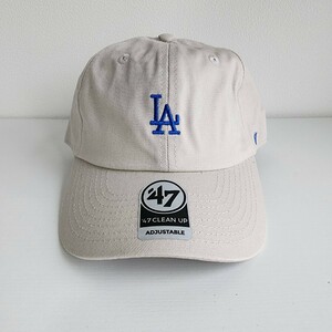 【新品未使用】MLB キャップ 47 ロサンゼルス・ドジャース Los Angeles Dodgers 帽子 hat フリーサイズ　OFF-WHITE　ブルー　大谷翔平