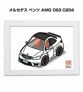 MKJP イラストA5フレーム付 メルセデス ベンツ AMG C63 C204 送料無料