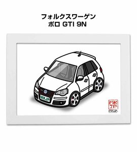 MKJP イラストA5フレーム付 フォルクスワーゲン ポロ GTI 9N 送料無料