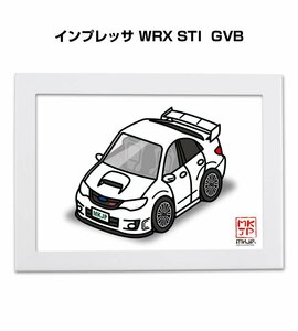 MKJP イラストA5フレーム付 インプレッサ WRX STI GVB 送料無料