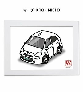 MKJP イラストA5フレーム付 マーチ K13・NK13 送料無料