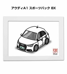 MKJP イラストA5フレーム付 アウディA1 スポーツバック 8X 送料無料