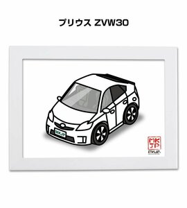 MKJP イラストA5フレーム付 プリウス ZVW30 送料無料