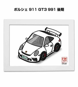 MKJP イラストA5フレーム付 ポルシェ 911 GT3 991 後期 送料無料