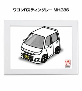 MKJP イラストA5フレーム付 ワゴンRスティングレー MH23S 送料無料