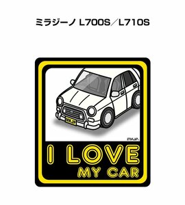 MKJP I LOVE MY CAR ステッカー 2枚入 ミラジーノ L700S／L710S 送料無料