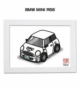 MKJP イラストA5フレーム付 BMW MINI R56 送料無料