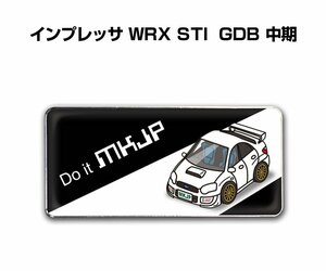 MKJP エンブレム 2枚組 インプレッサ WRX STI GDB 中期 送料無料