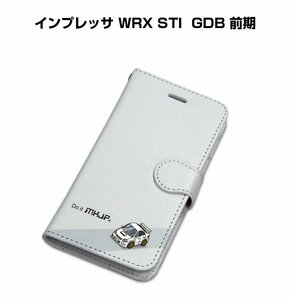 MKJP iPhoneケース 手帳型 スマホケース インプレッサ WRX STI GDB 前期 送料無料