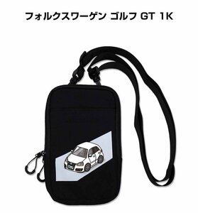 MKJP スマホショルダー ポーチ 車好き 祝い プレゼント 車 フォルクスワーゲン ゴルフ GT 1K 送料無料