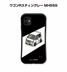 MKJP iPhoneケース グリップケース 耐衝撃 車好き プレゼント 車 ワゴンRスティングレー MH55S 送料無料