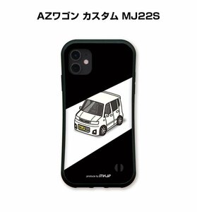 MKJP iPhoneケース グリップケース 耐衝撃 車好き プレゼント 車 AZワゴン カスタム MJ22S 送料無料