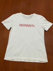 マドモアゼルノンノン Mademoiselle NON NON Tシャツ サイズLL ロゴ ハート パパス