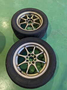 最終出品 RAYS CE28 R15 7J 35 15インチ +35 7JJ シビック インテグラ A050 Sタイヤ タイヤ付き 225 50 アドバン ADVAN 4H 4穴 PCD100