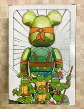 ※400%のみ ベアブリック MICHELANGELO CHROME Ver. タートルズ MEDICOM TOY BE@RBRICK TURTLES_画像7