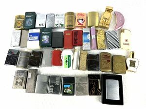 1円スタート　ジッポ zippo 喫煙具　ライター　オイル　42点 まとめ　お宝　シルバー　ゴールド　y-051606-674