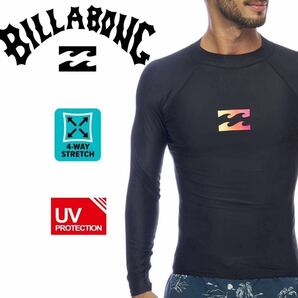 BILLABONG 長袖 ラッシュガード メンズ 日焼け止め ビラボン 水着 コンプレッション XL 黒