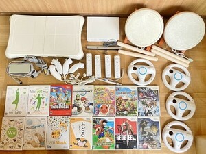 # free shipping prompt decision Wii body complete set 4 person .... gorgeous set Mario Cart futoshi hand drum. . person Wii Fitta octopus n steering wheel soft attaching operation verification settled #